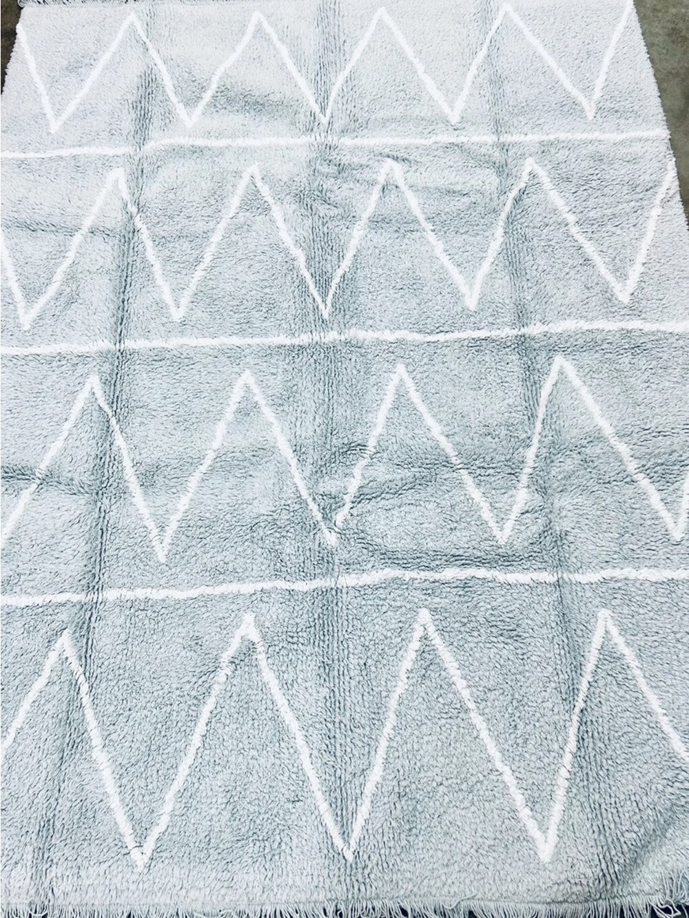 Pottery Barn Lorena Canals Washable Hippy Rug soft blue